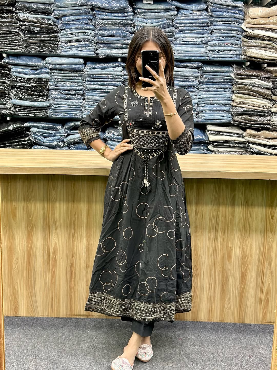 Classic Black Embroidered Kurta Set with Dupatta