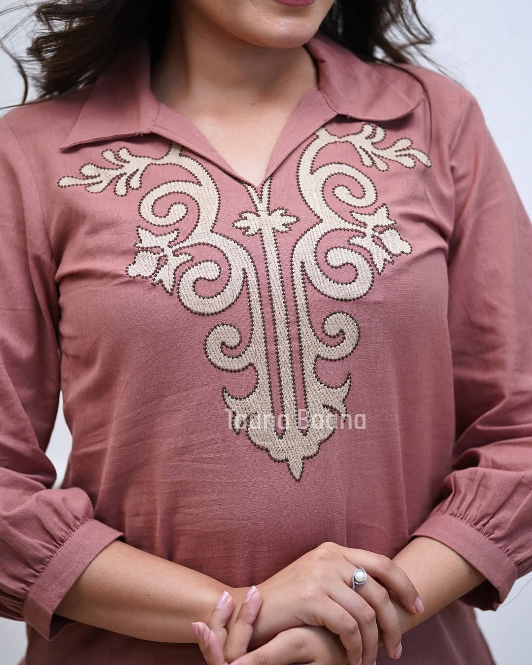 Elegant Embroidered Pink Co-ord Set