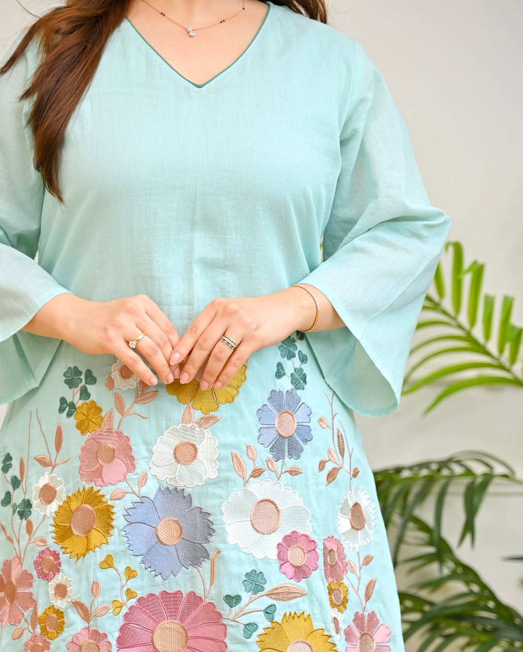 Embroidered Cotton Co-Ord Set for Women
