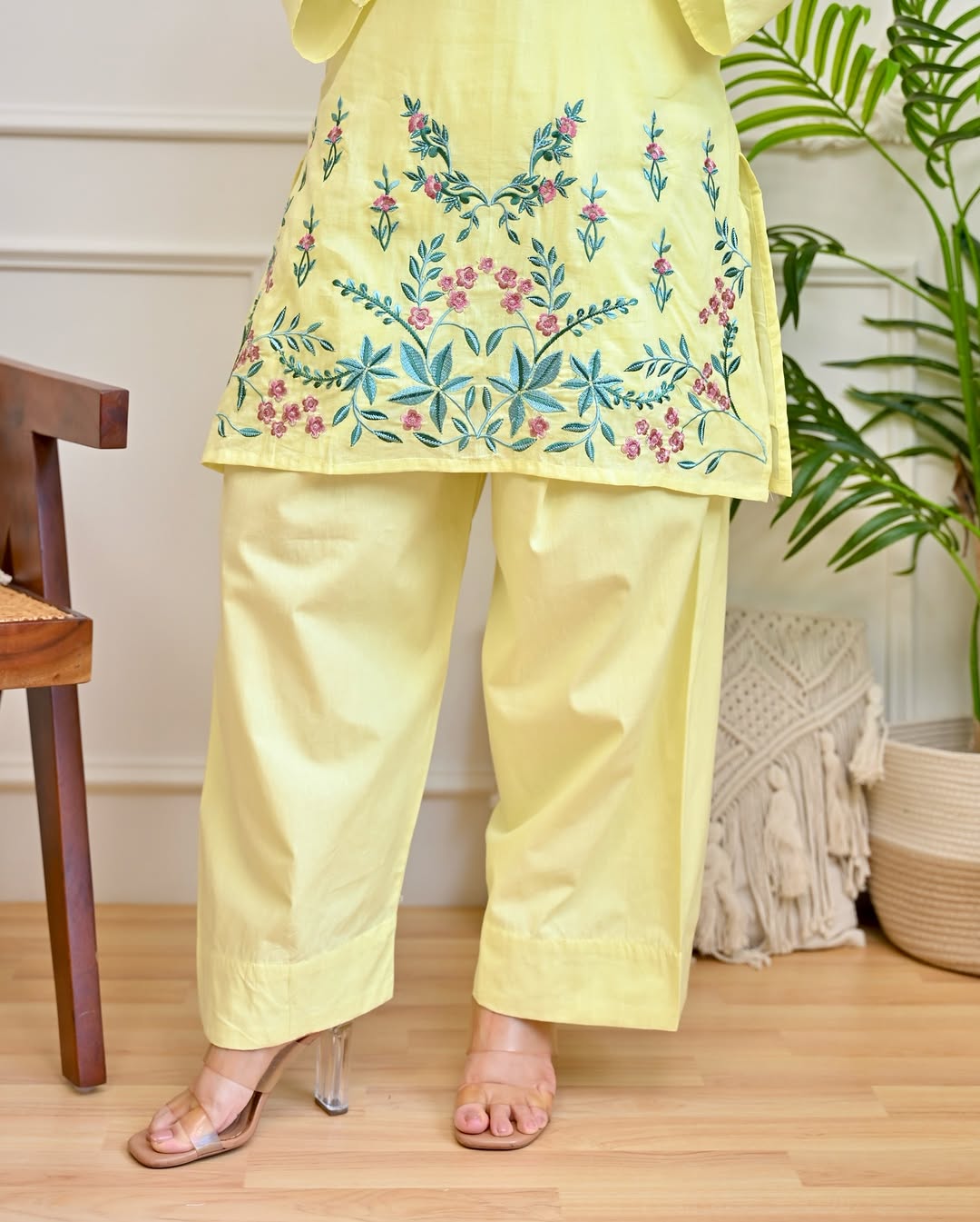 Embroidered Cotton Co-Ord Set for Women